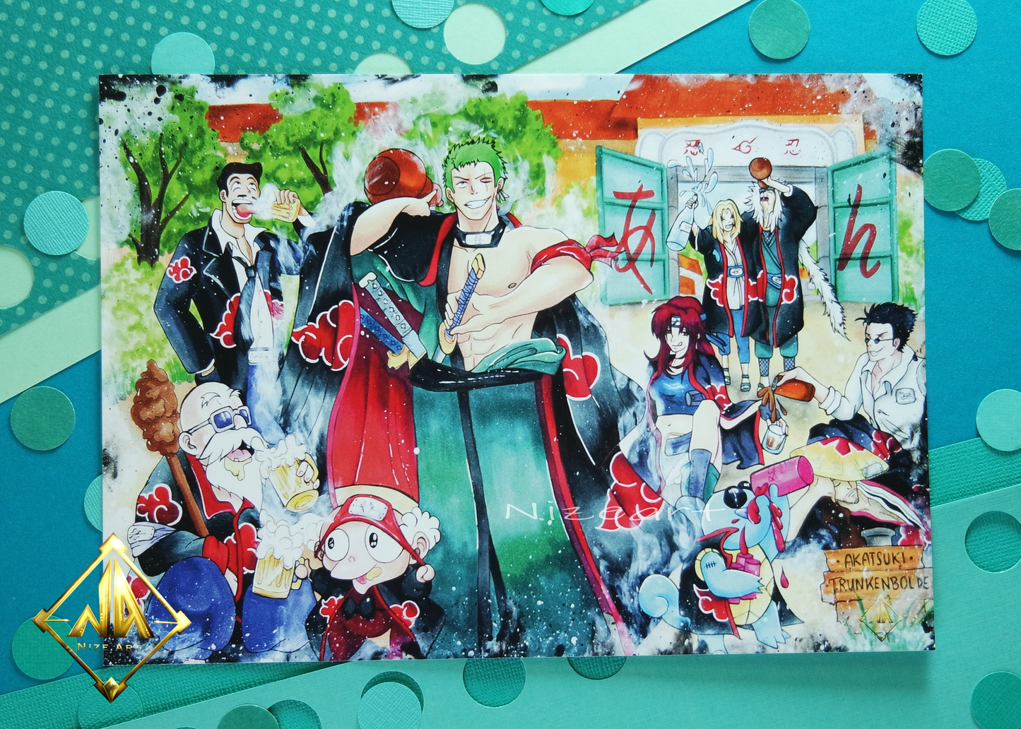 Akatsuki Trunkenbolde Original & Poster A5