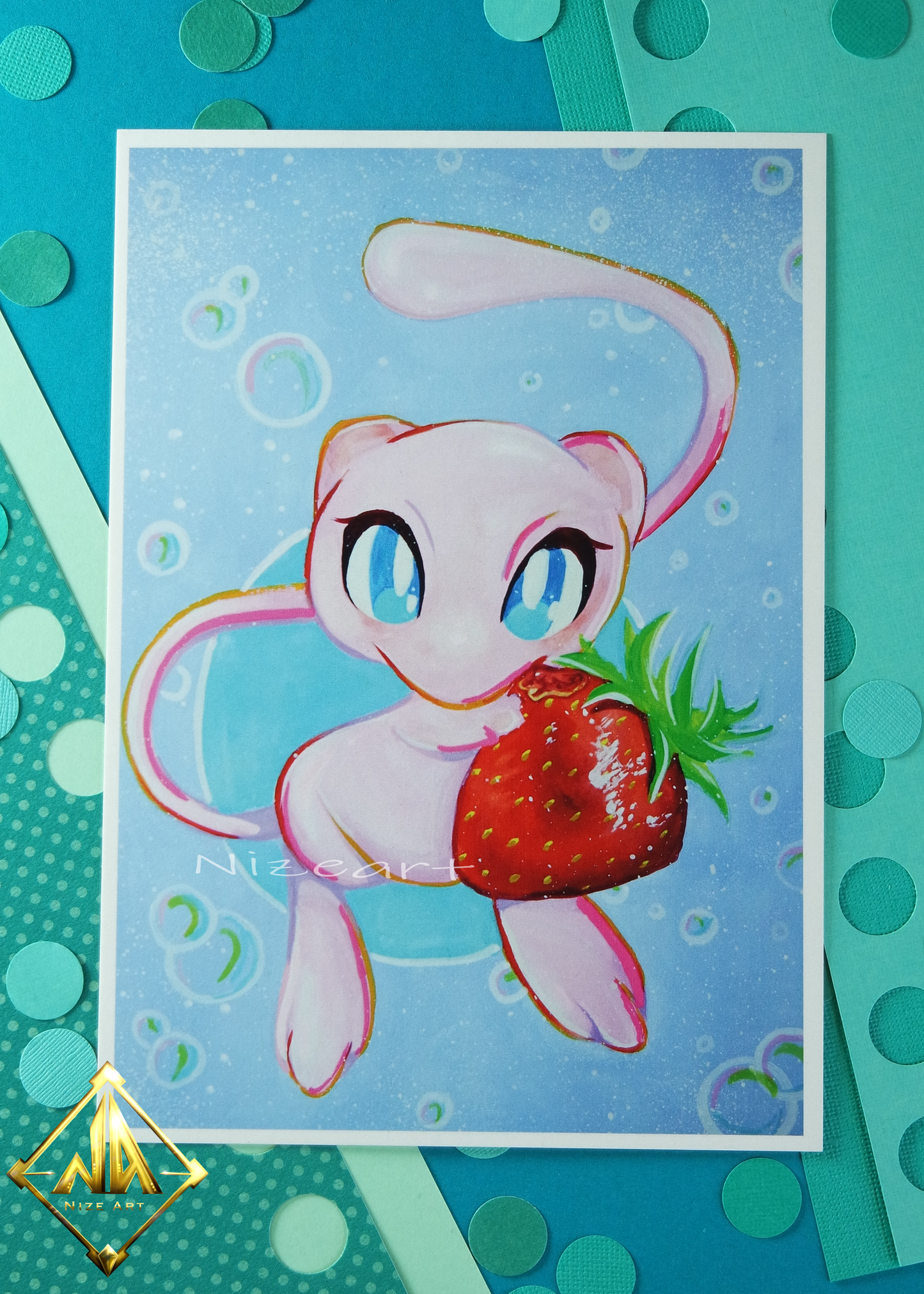 Früchte Pokemon Postkarte A5