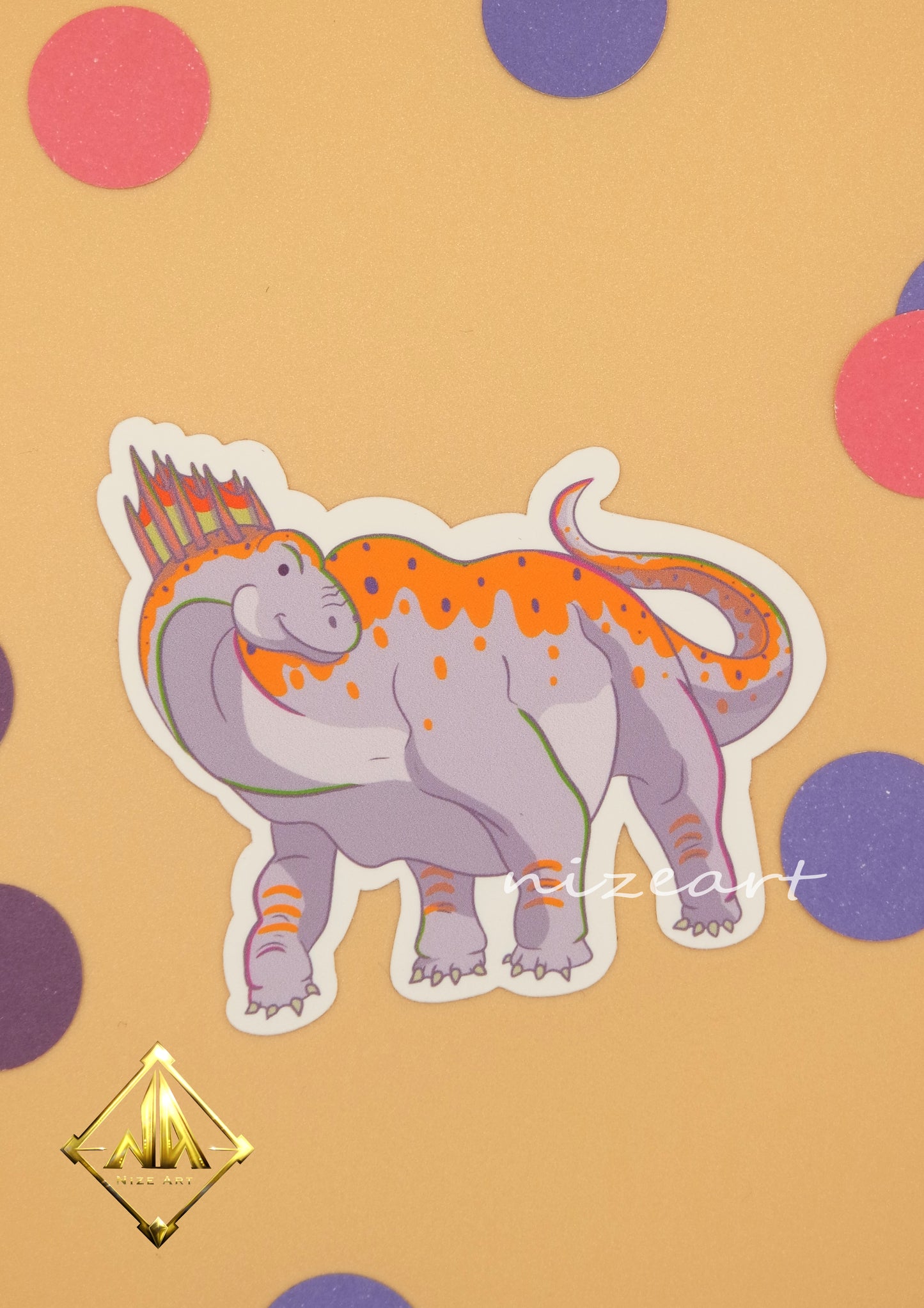 Früchte Dino Sticker Set