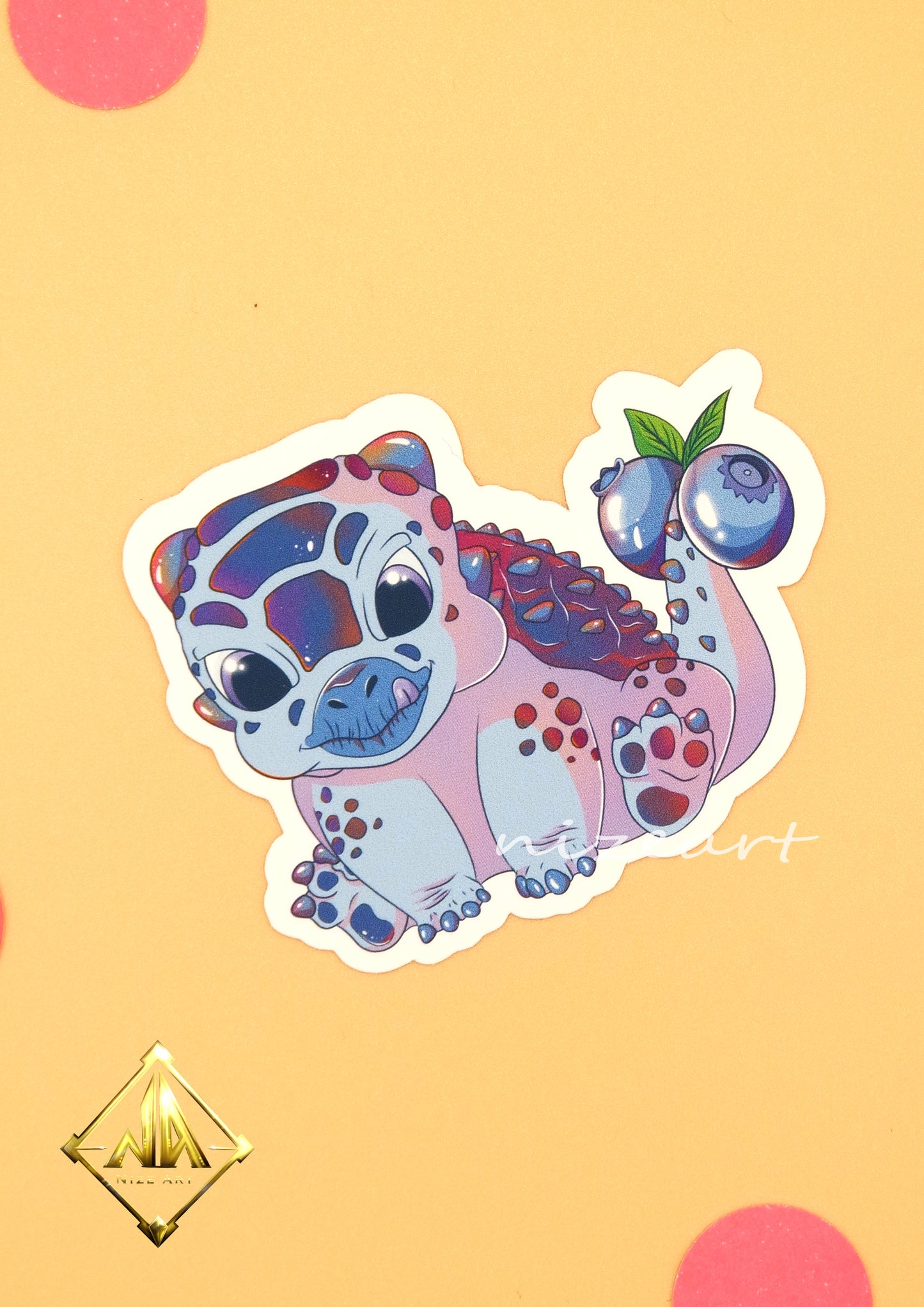 Früchte Dino Sticker Set