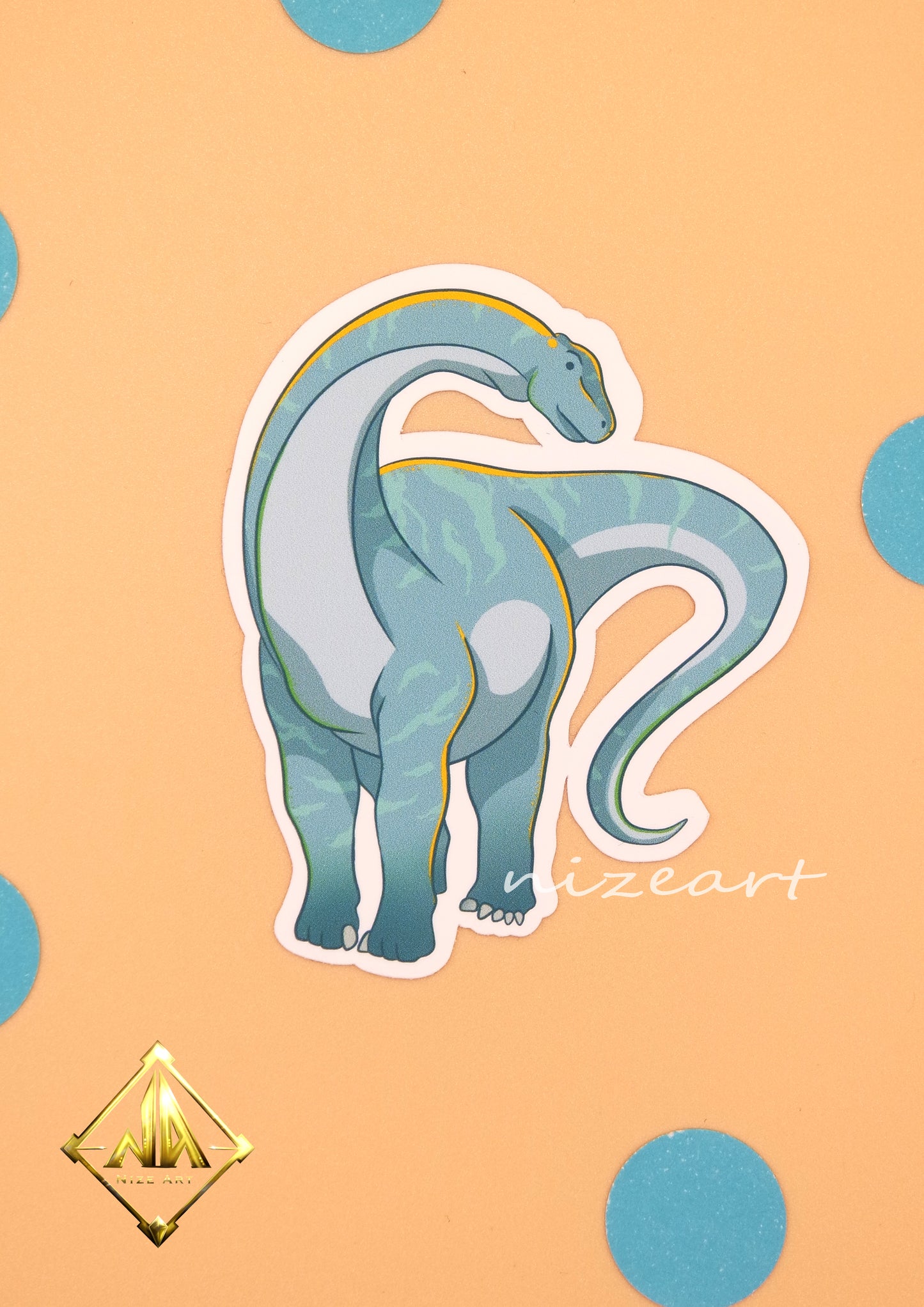 Früchte Dino Sticker Set