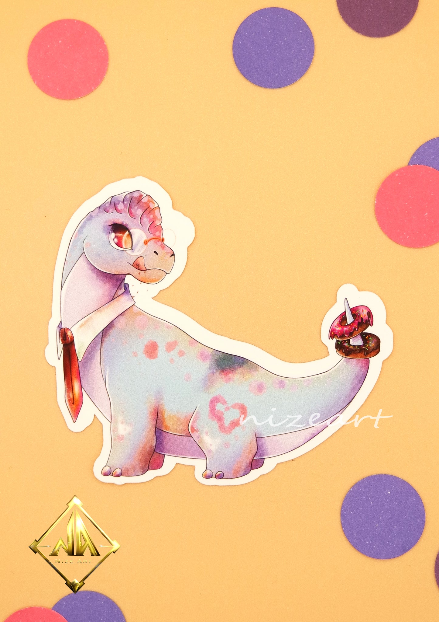 Früchte Dino Sticker Set