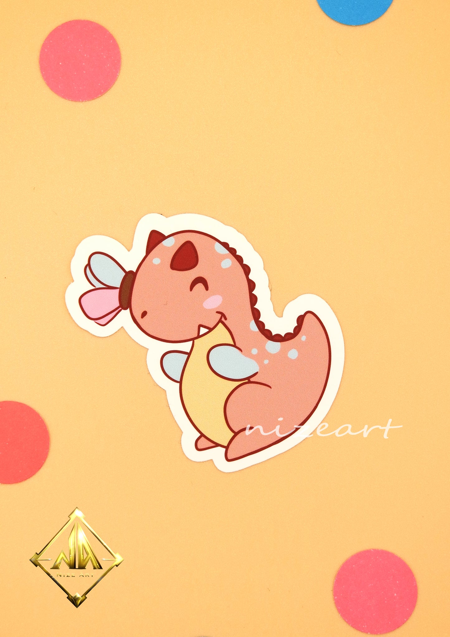 Früchte Dino Sticker Set