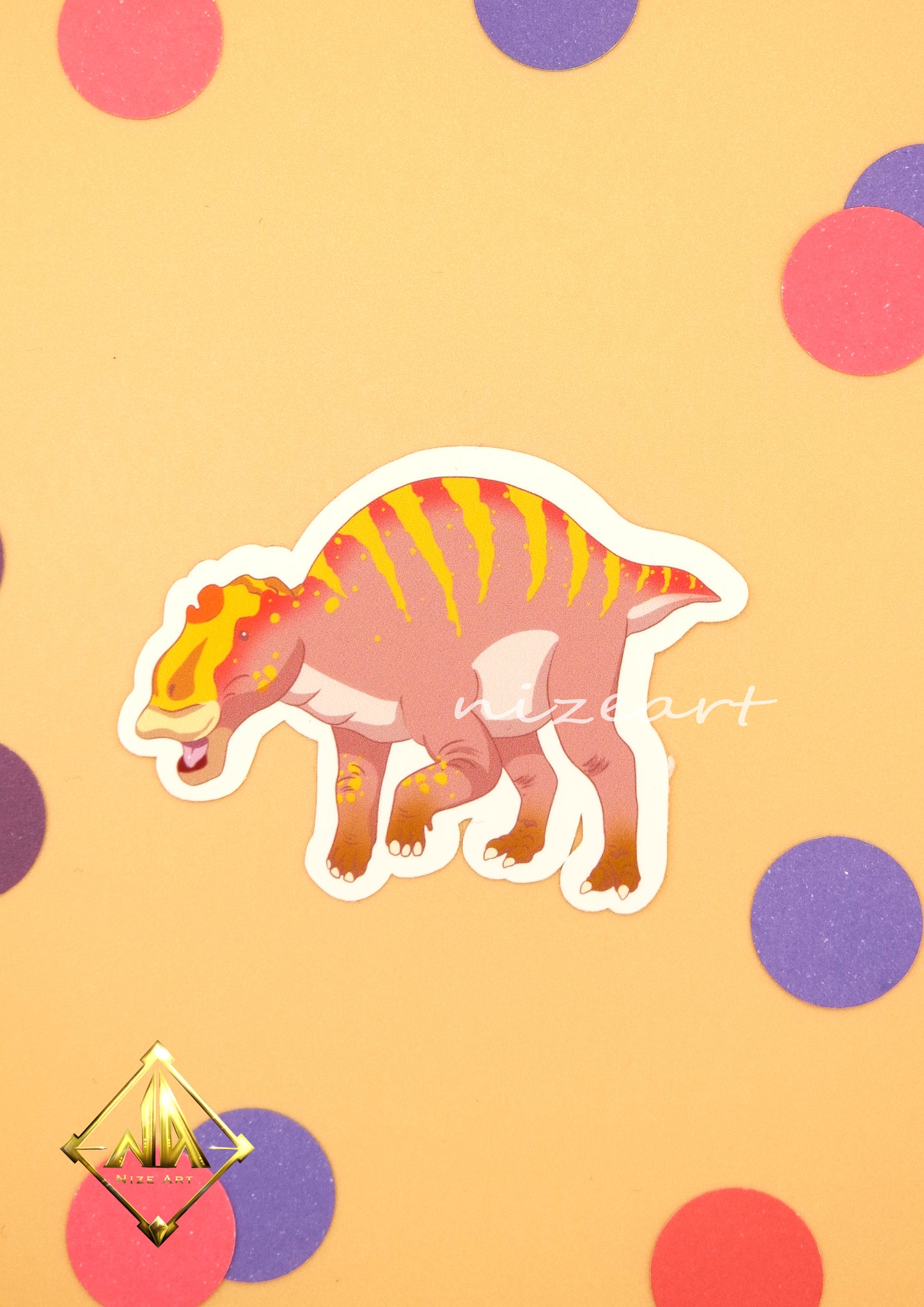 Früchte Dino Sticker Set