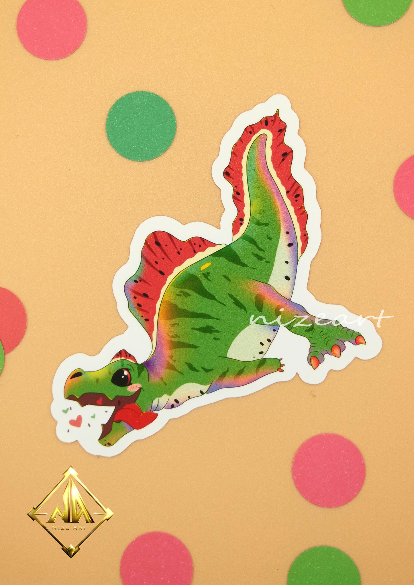 Früchte Dino Sticker Set