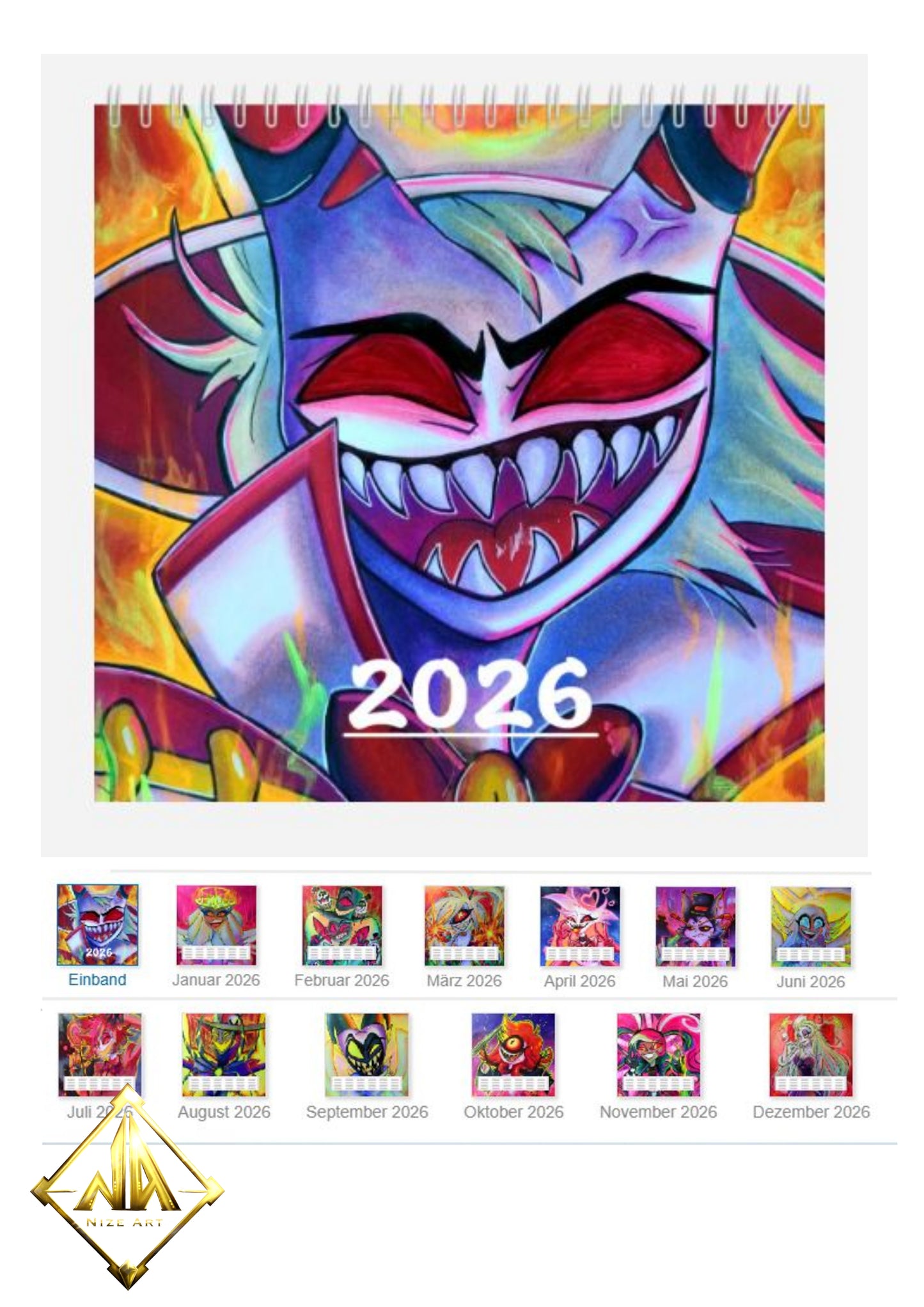 Tischkalender Hazbin 2026 VORBESTELLUNG